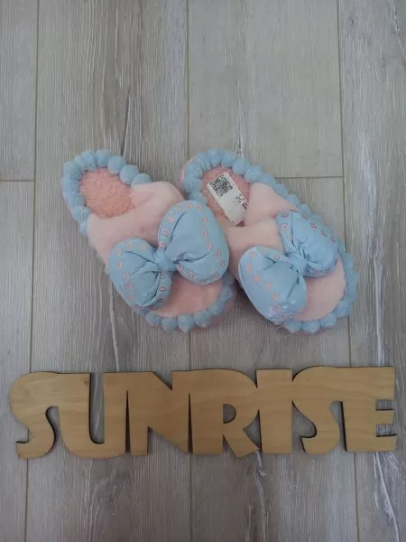 Тапочки женские домашние. Бант. Розовый