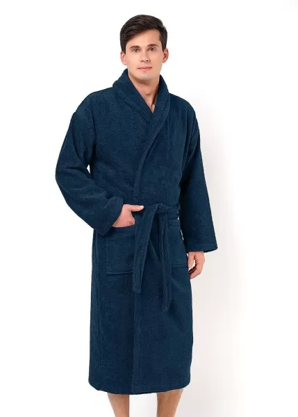 Клевер Халат мужской CLE MX430610 джинсовый 