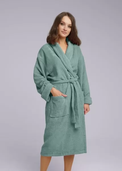 Клевер Халат женский  (AW23/24 Махра) мятный 