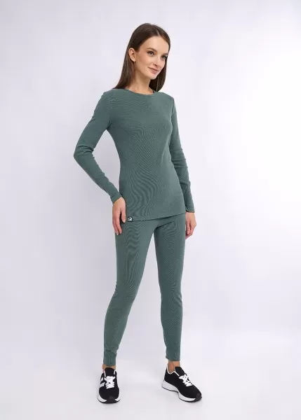 Клевер джемпер женский т.зеленый/молочный CLE LPK017k