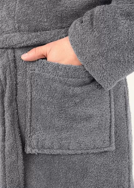 Клевер Халат мужской CLE MX440610 (SS24 Махра) серый 