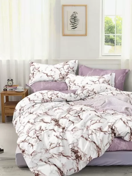 КПБ поплин эксклюзив (молния) Мраморный узор