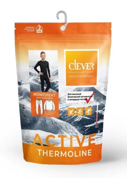 Клевер Брюки для мальчиков CLE 902101вн мел термо меланж серый 