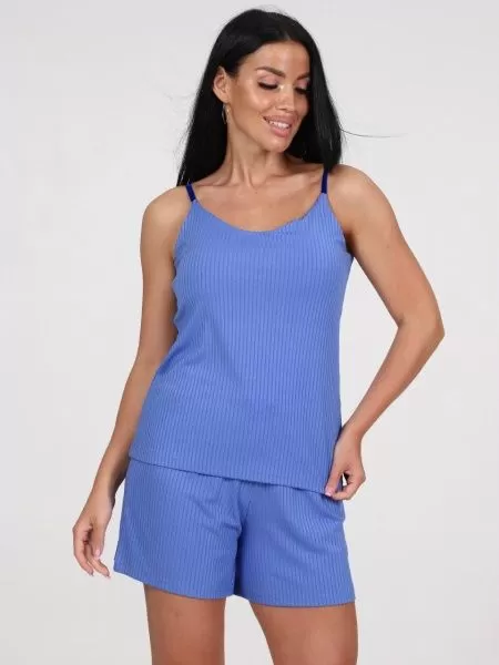 Пижама женская с шортами 02 (фиалка)