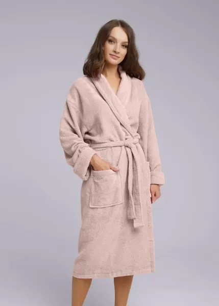 Клевер Халат женский  (SS24 Махра) св.розовый 