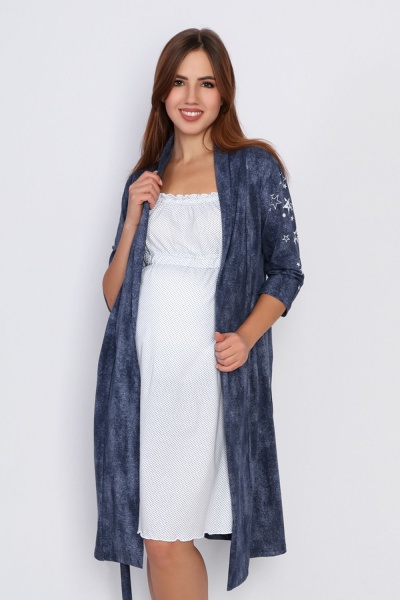 Комплект женский Забота (т.синий принт)