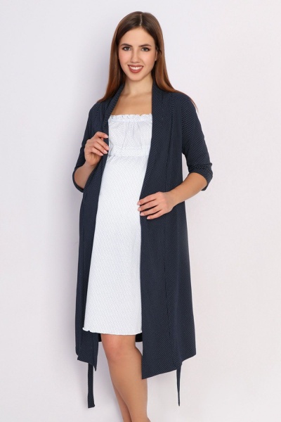 Комплект женский Забота (т.синий/белый)