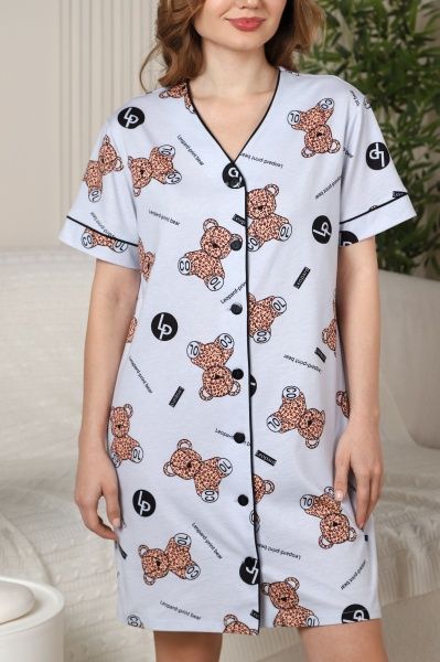 Ночная сорочка "Амальфи-1"(СЕРЫЙ)